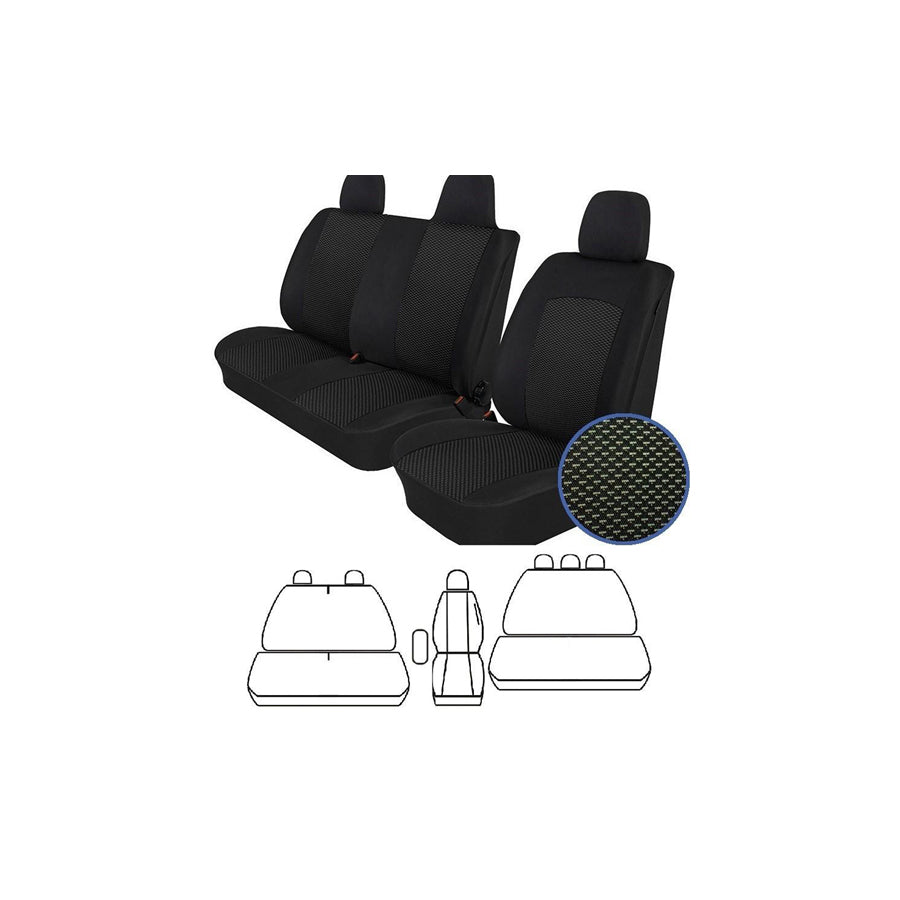 FROGUM S-/49_T06 Car seat cover Black, Front and Rear
