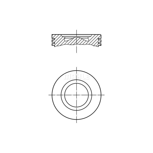 MAHLE ORIGINAL 007 PI 00106 002 Piston 96,4 mm, with cooling duct, with piston ring carrier