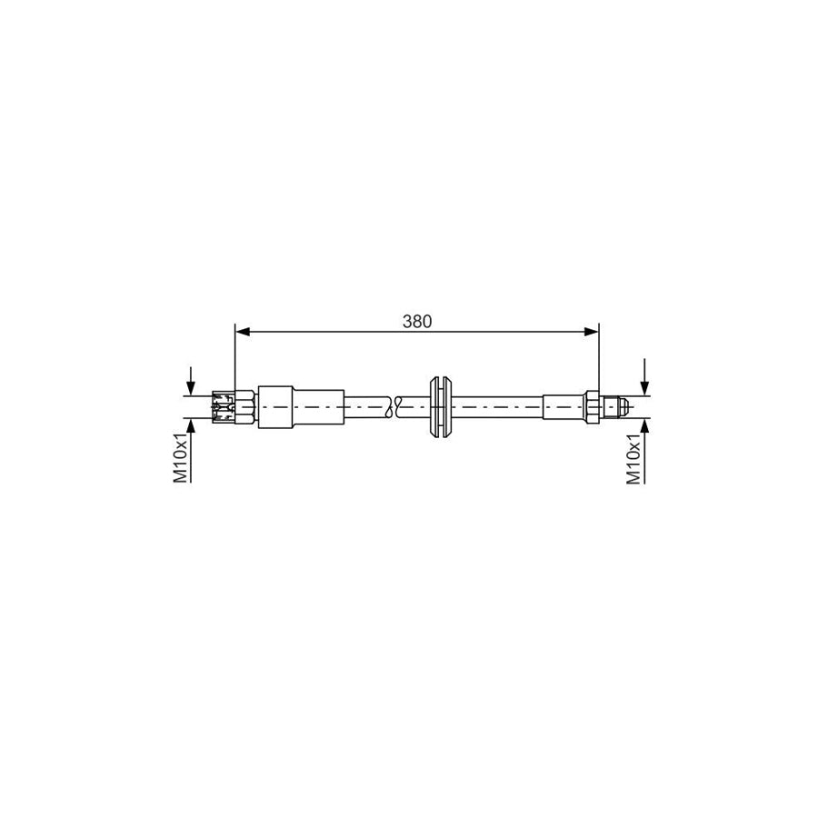 BOSCH 1 987 476 140 Brake Hose 380Mm