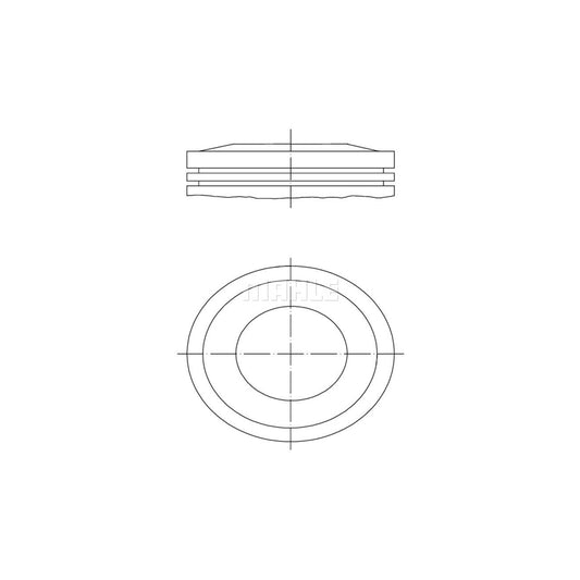 MAHLE ORIGINAL 033 10 00 Piston 81,01 mm, without cooling duct