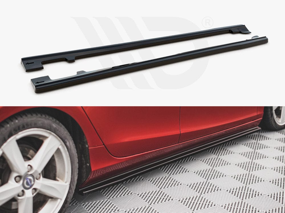 Maxton Design VO-V40-2-SD1T Side Skirts Diffusers Volvo V40 (2012-2019) | Duco Car Parts UK Car Parts