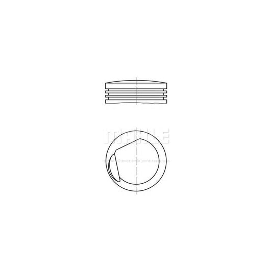 MAHLE ORIGINAL 013 17 01 Piston 77,53 mm, with piston rings