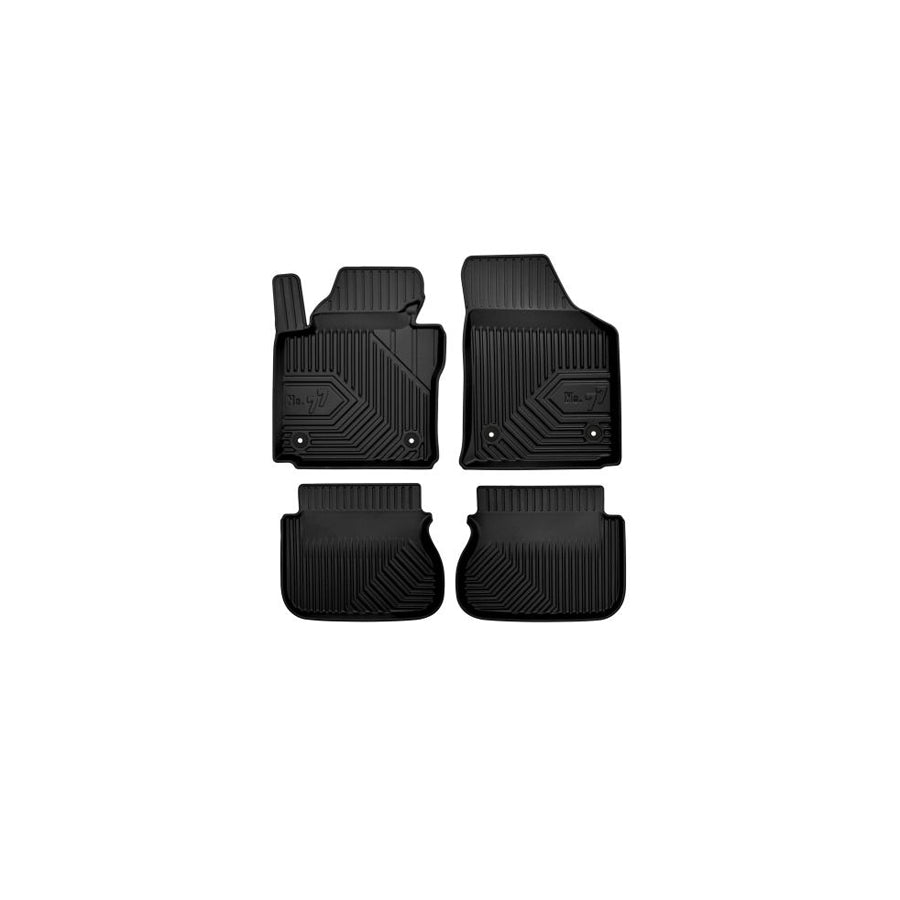 FROGUM Tailored 77407350 Floor mat set for VW Caddy III Estate (2KB, 2KJ, 2CB, 2CJ) Elastomer, Front and Rear, Quantity: 4, Black, (LHD)
