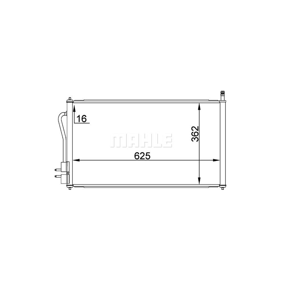 MAHLE ORIGINAL AC 218 000P Air conditioning condenser for FORD FOCUS without dryer