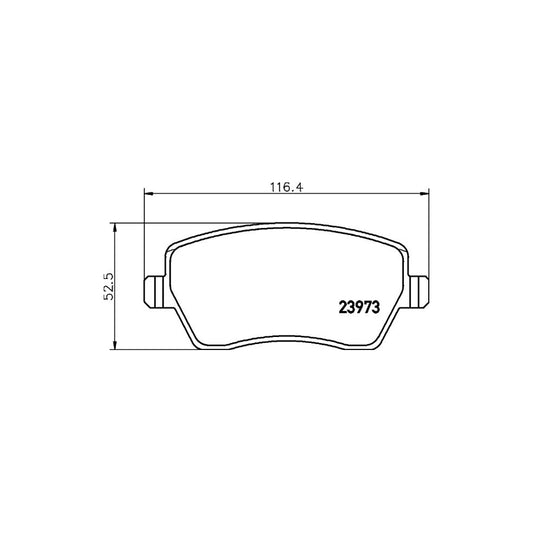 Hella 8DB 355 010 851 Brake Pad Set Not Prepared For Wear Indicator With Brake Caliper Screws
