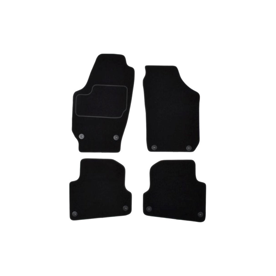 MAMMOOTH Tailored A041 SKO35 PRM 01 Floor mat set for SKODA FABIA Textile, Front and Rear, Quantity: 4, Black