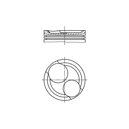 MAHLE ORIGINAL 011 26 11 Piston 75,50 mm, without cooling duct