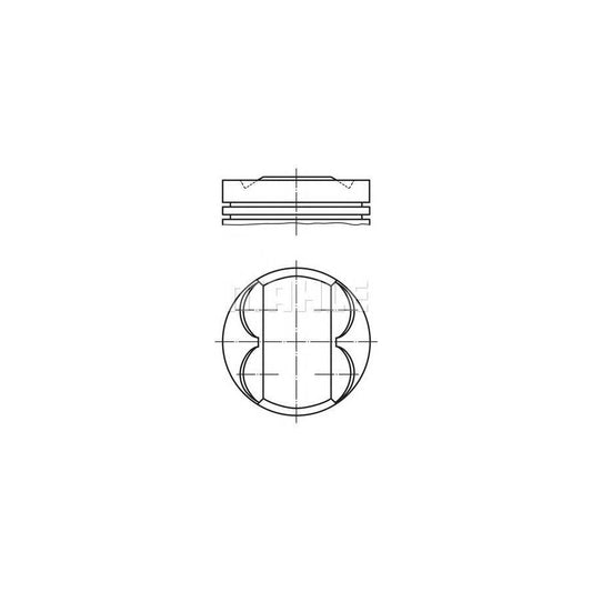 MAHLE ORIGINAL 676 03 02 Piston 70,5 mm, with piston rings
