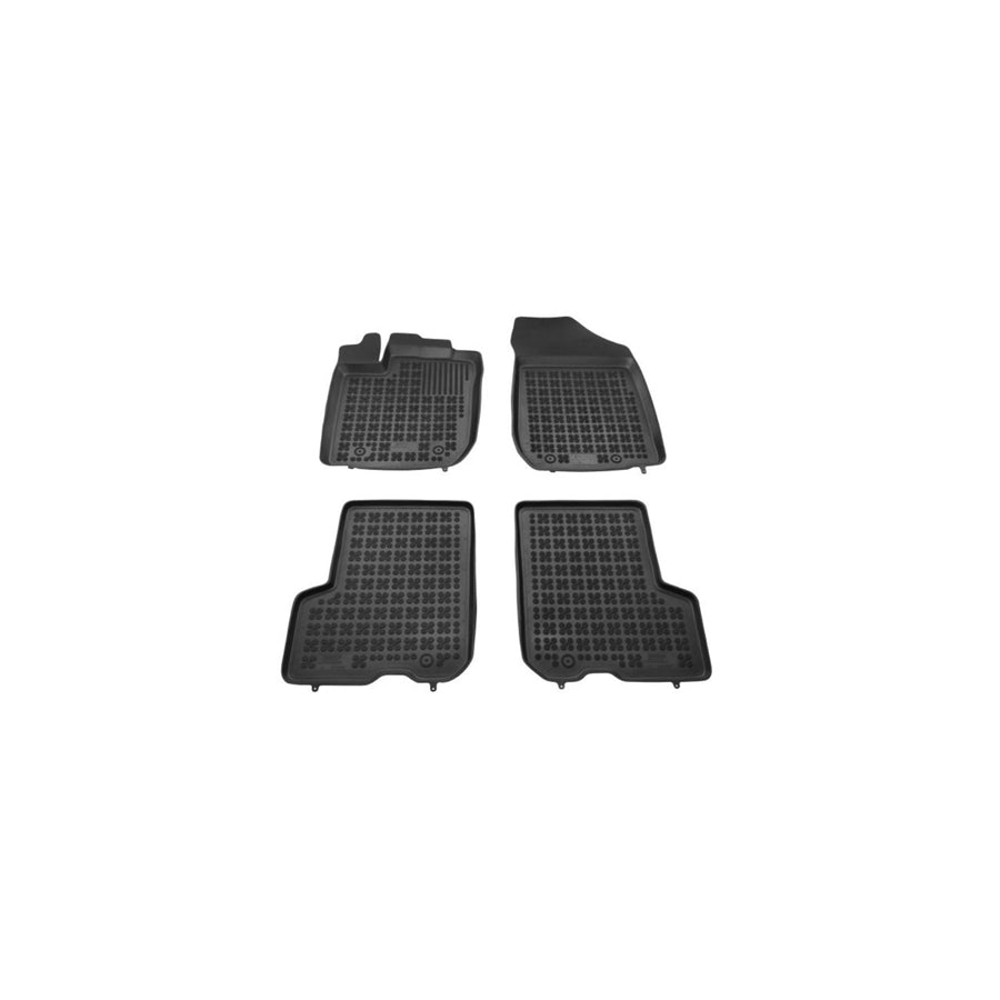 REZAW PLAST 203407 Floor mat set for DACIA Logan II Saloon (L8) Elastomer, Front and Rear, Quantity: 4, Black