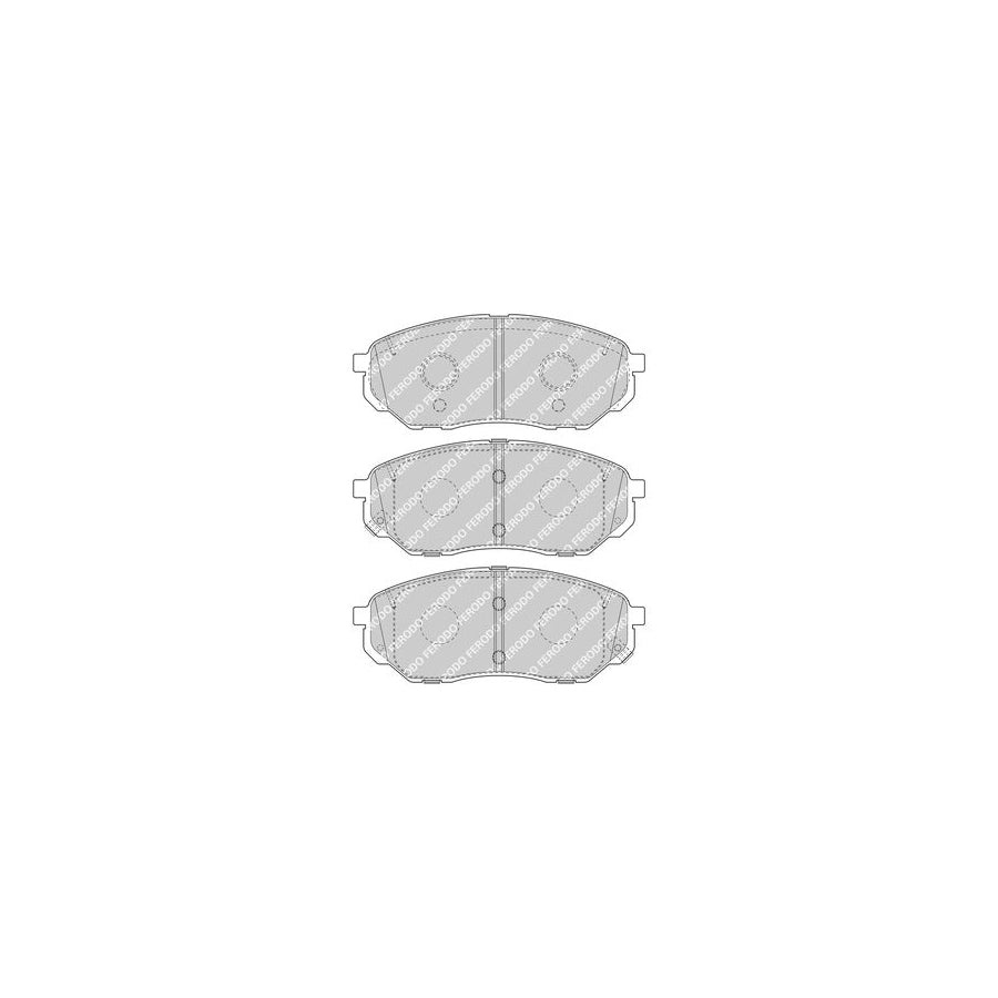 Ferodo Fdb4983 Brake Pad Set With Acoustic Wear Warning With Accessories