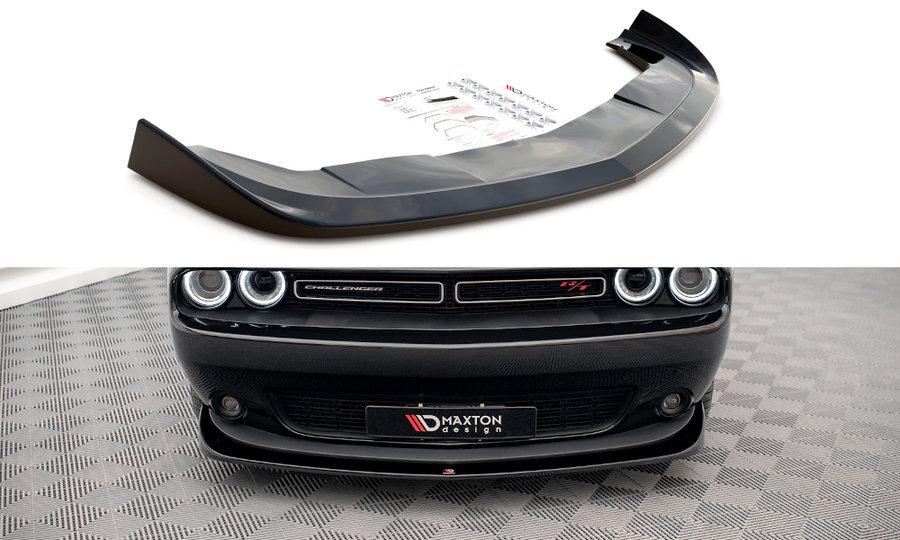 Maxton Design DO-CHL-3-RT-FD1T Front Splitter Dodge Challenger RT MK3 Facelift | Duco Car Parts UK Car Parts