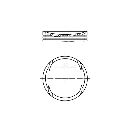 MAHLE ORIGINAL 011 77 00 Piston 86,0 mm, without cooling duct