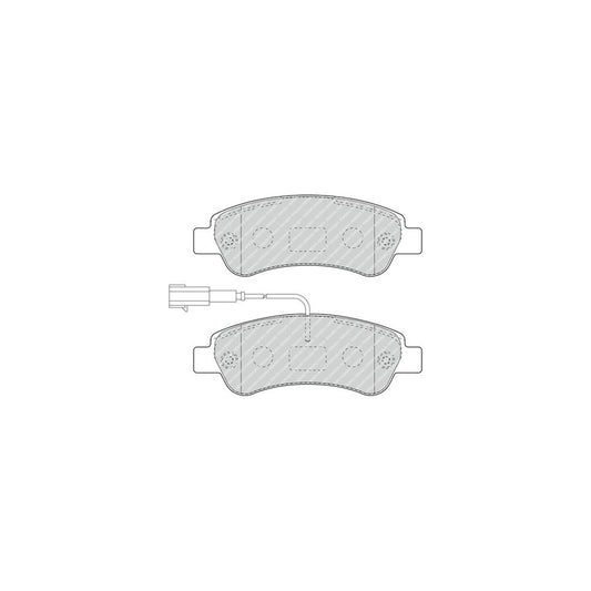 Ferodo Premier Eco Friction Fvr4910 Brake Pad Set With Acoustic Wear Warning With Accessories