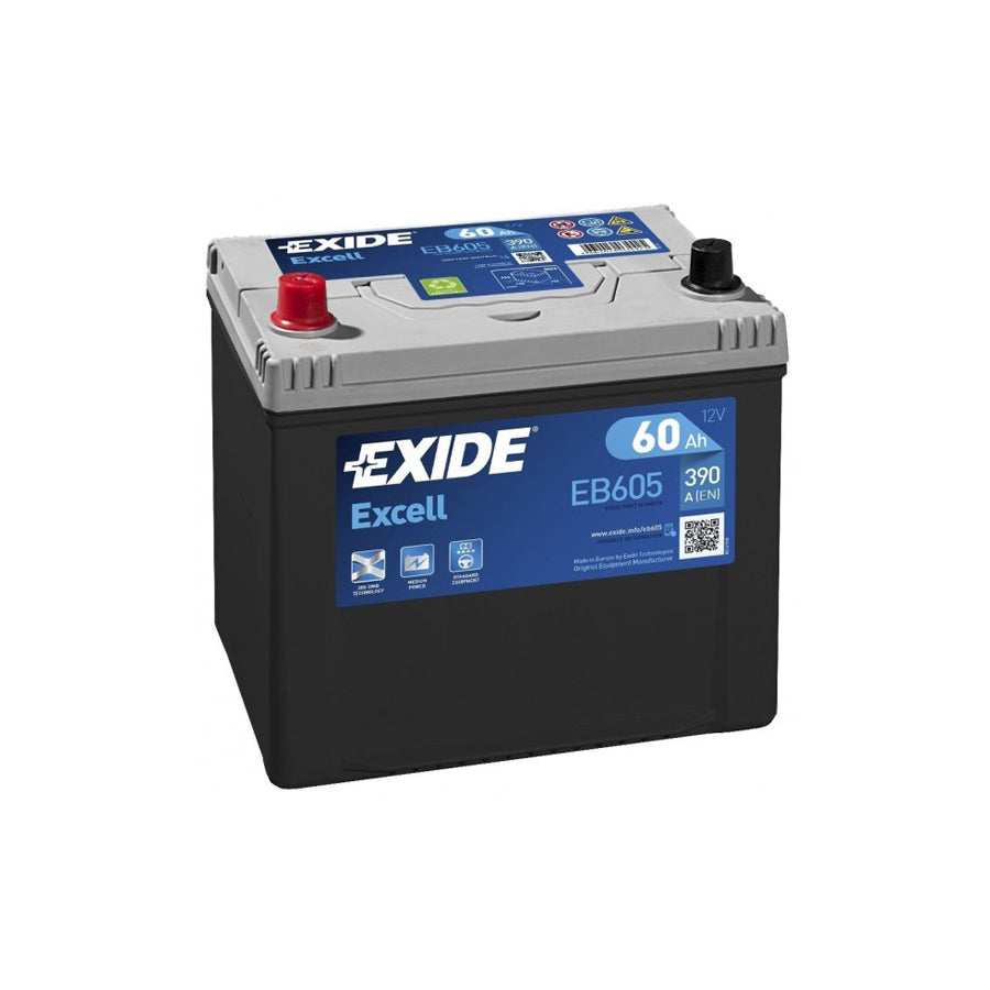 Exide EB605 Excell Car Battery 60AH 390A 005R | Duco Car Parts UK Car Parts
