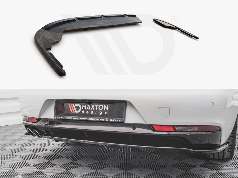 Maxton Design PE-508-2-GTLINE-RD1T+RSD1T Central Rear Splitter (vertical Bars) Peugeot 508 Gt-line MK2 | Duco Car Parts UK Car Parts