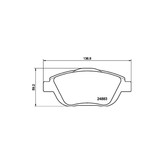 Hella 8DB 355 014 551 Brake Pad Set Not Prepared For Wear Indicator With Brake Caliper Screws With Accessories