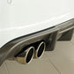 Rieger 00099356 Audi 8V A3 Rear Diffuser for Twin Tailpipe Left & Right - Carbon-Look