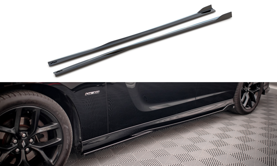 Maxton Design DO-CH-2-SRT-SD1T Side Skirts Diffusers Dodge Charger SRT MK7 Facelift | Duco Car Parts UK Car Parts
