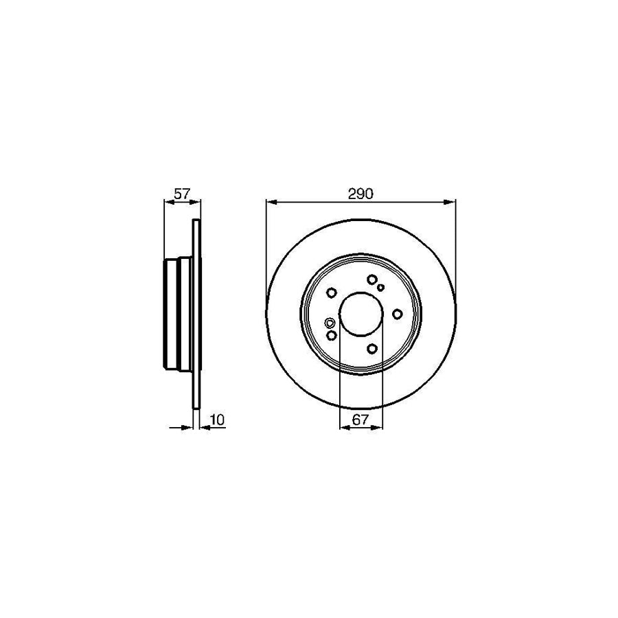 BOSCH 0 986 478 446 Brake Disc suitable for MERCEDES BENZ SL Convertible R129 Solid Oiled