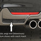 Rieger 00088073 BMW 4 Series F32 F33 F36 Rear Diffuser for Twin Tailpipe Left & Right - Glossy Black