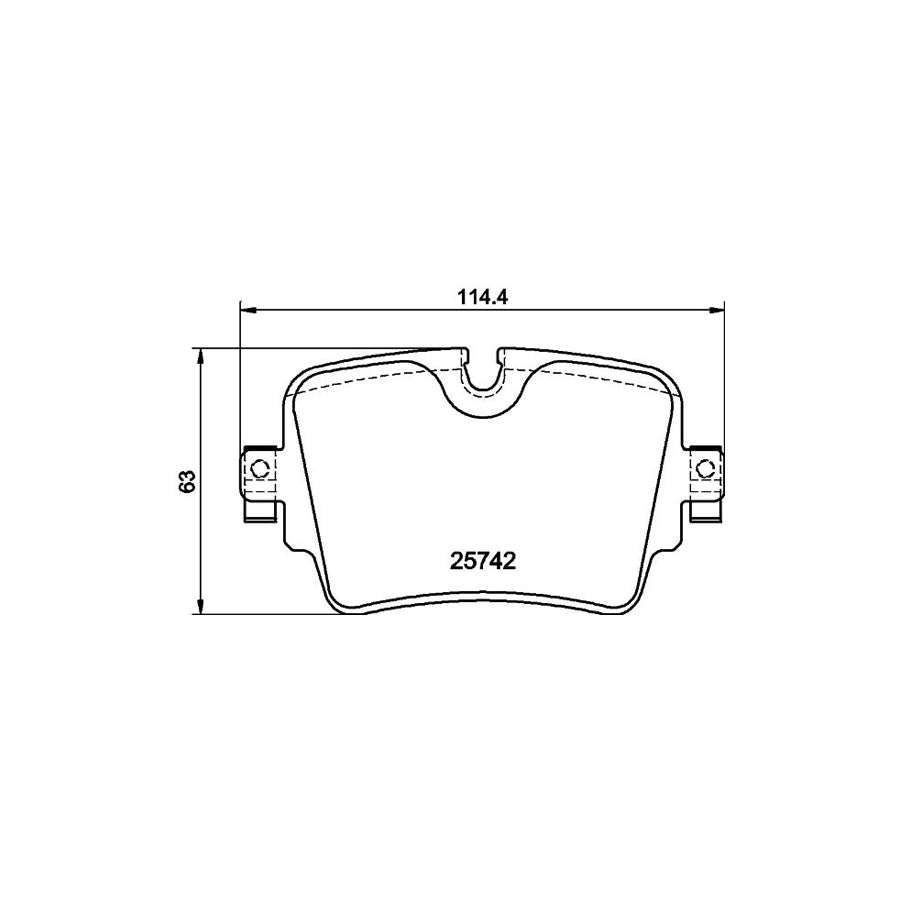 Hella 8DB 355 021 391 Brake Pad Set Prepared For Wear Indicator