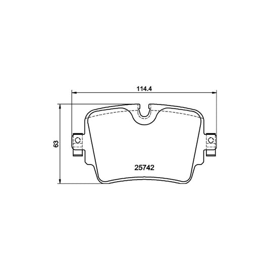 Hella 8DB 355 021 391 Brake Pad Set Prepared For Wear Indicator
