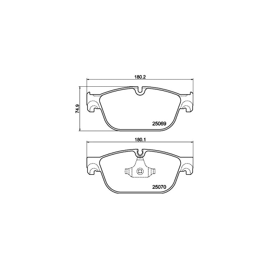 Hella 8DB 355 015 061 Brake Pad Set Incl Wear Warning Contact