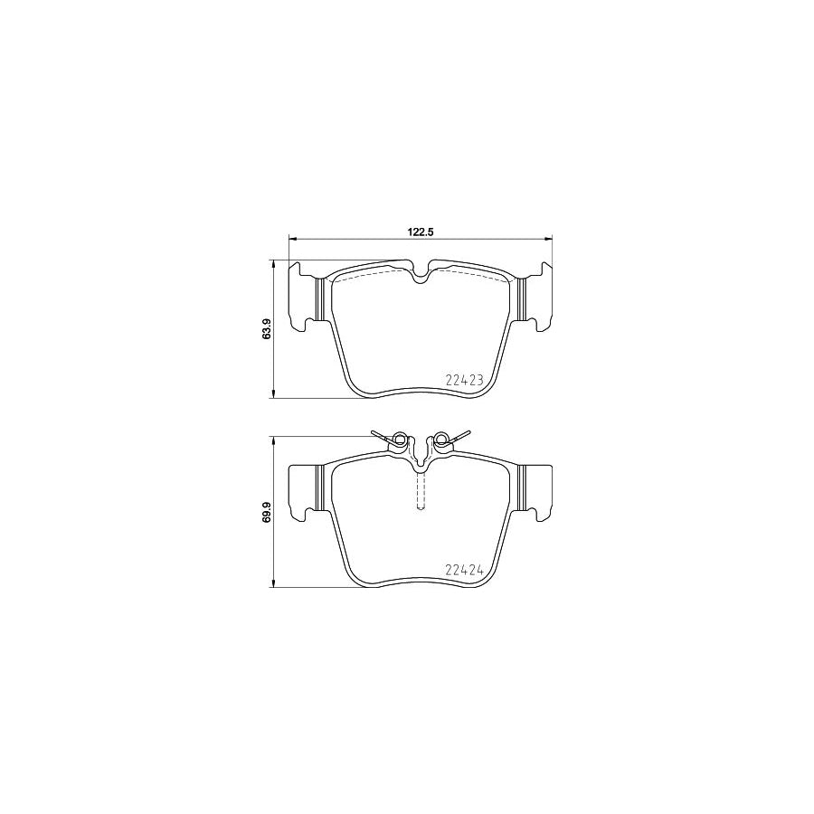 Hella 8DB 355 024 991 Brake Pad Set Prepared For Wear Indicator