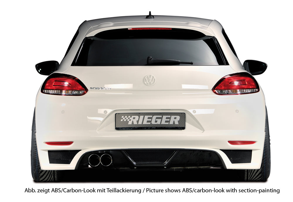 Rieger 00014109 VW 13 Mk3 Scirocco Rear Diffuser for Twin Tailpipe Left -  Matte Black
