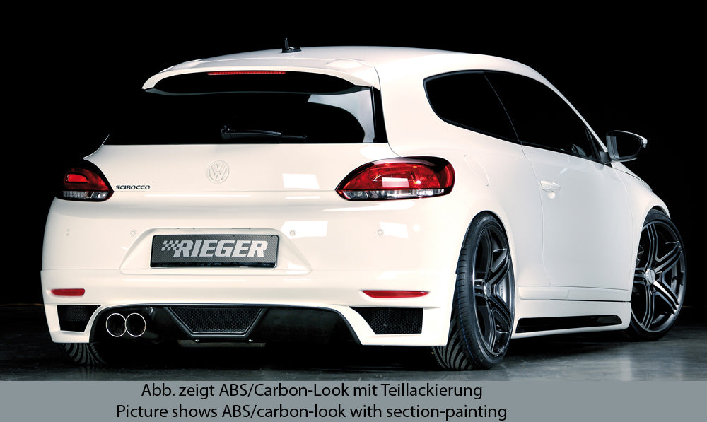 Rieger 00014109 VW 13 Mk3 Scirocco Rear Diffuser for Twin Tailpipe Left -  Matte Black