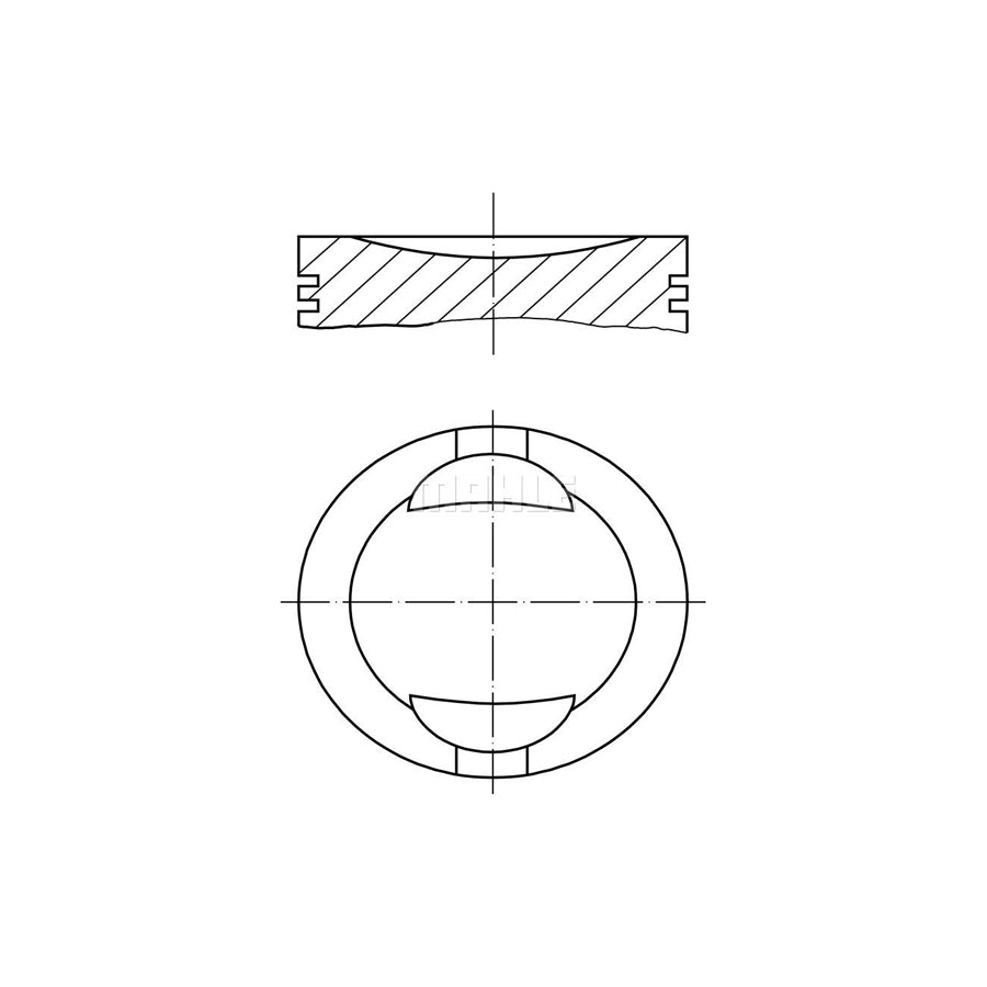 MAHLE ORIGINAL 009 36 01 Piston 70,4 mm, without cooling duct