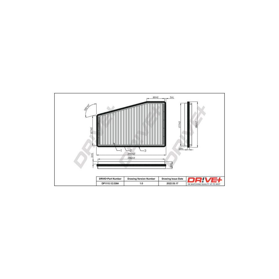 Dr!Ve+ Dp1110.12.0364 Pollen Filter | Duco Car Parts UK Car Parts