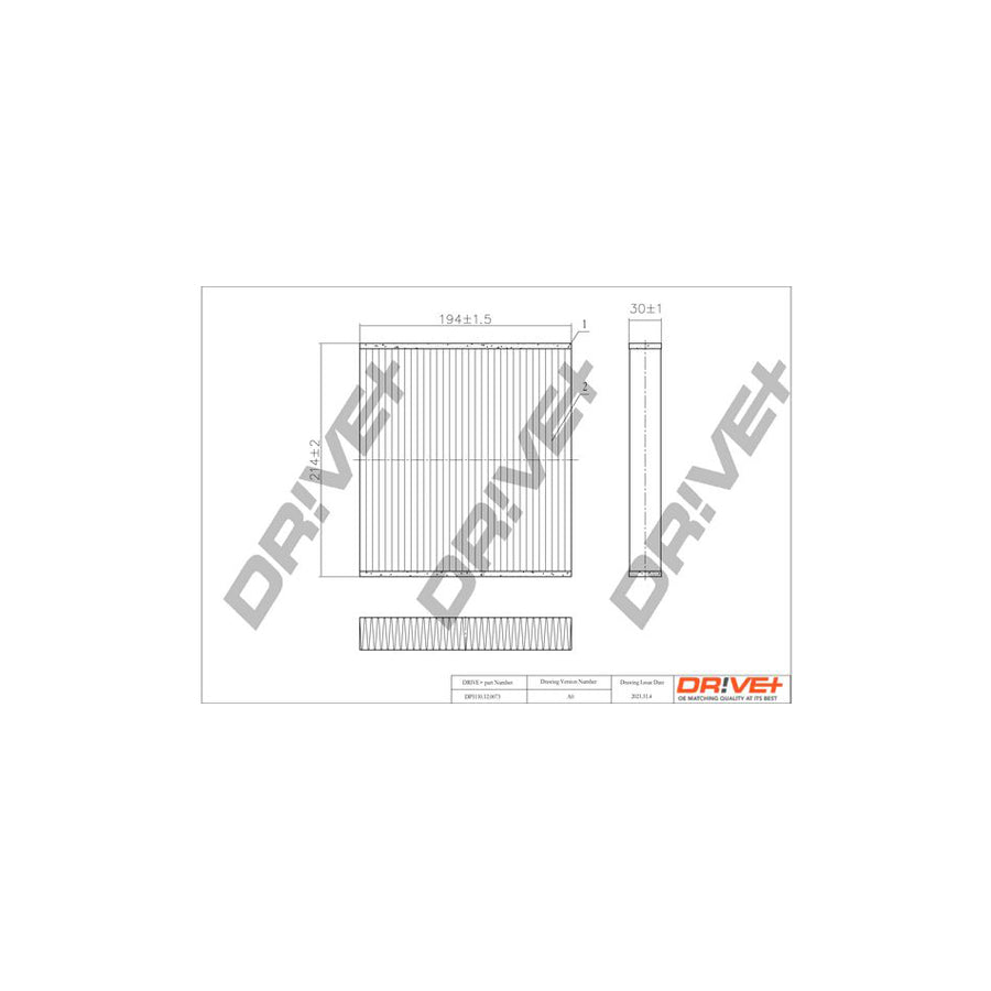 Dr!Ve+ Dp1110.12.0073 Pollen Filter | Duco Car Parts UK Car Parts