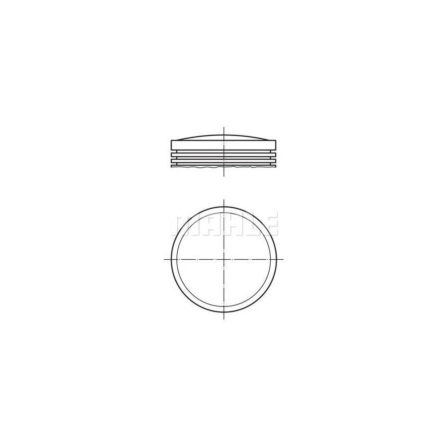 MAHLE ORIGINAL 029 50 00 Piston 77 mm, with piston rings