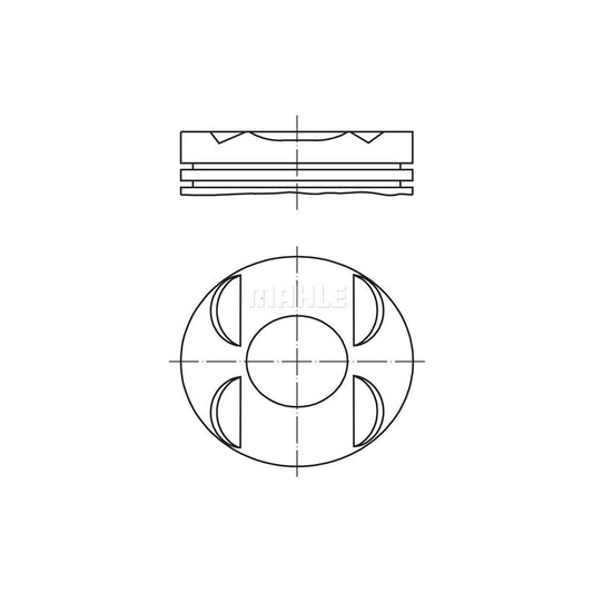 MAHLE ORIGINAL 002 94 01 Piston 89,35 mm
