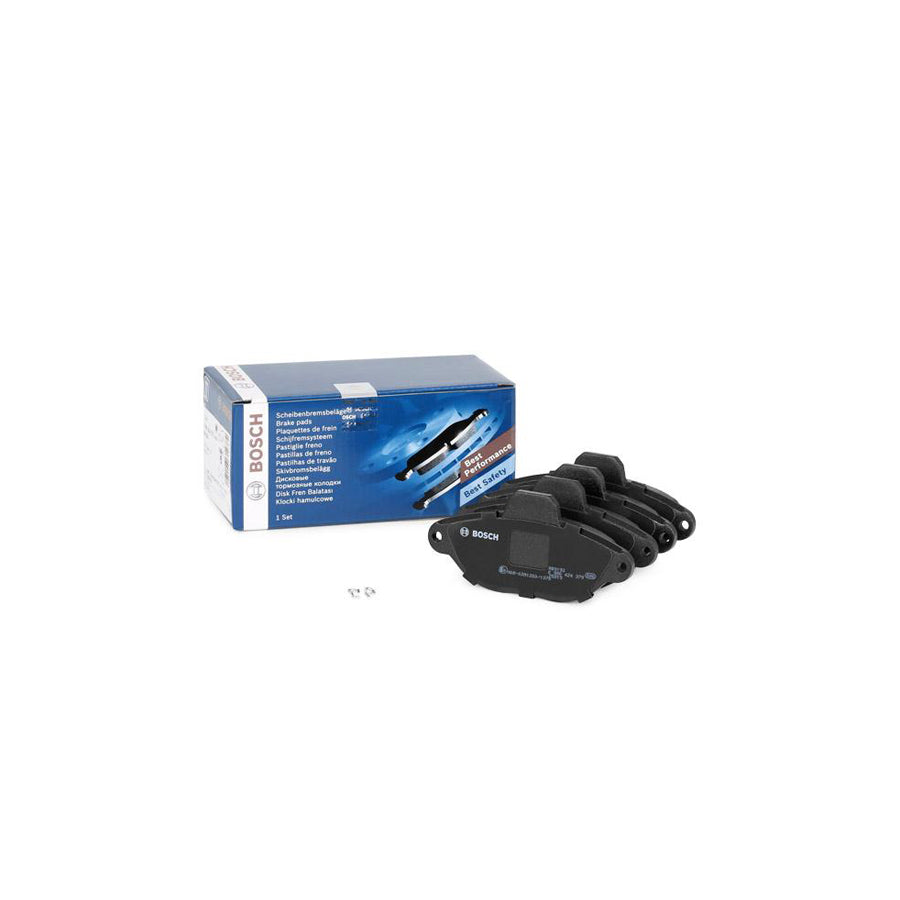 Bosch 0986424379 Brake Pad Set Incl Wear Warning Contact With Anti Squeak Plate With Mounting Manual BP190