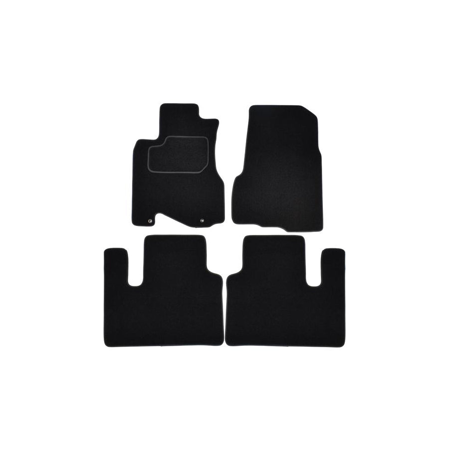 CUSTOPOL Tailored HON140C Floor mat set for HONDA CR-V I (RD) Textile, Front and Rear, Quantity: 4, Black