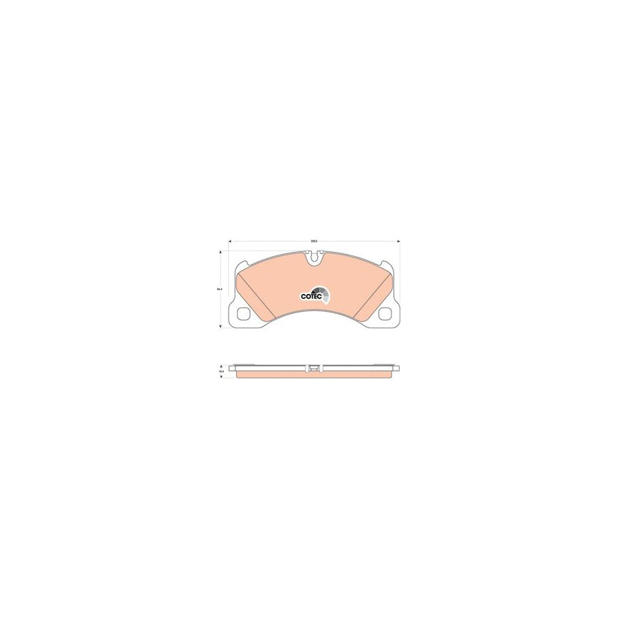 TRW Cotec Gdb1774 Brake Pad Set Prepared For Wear Indicator