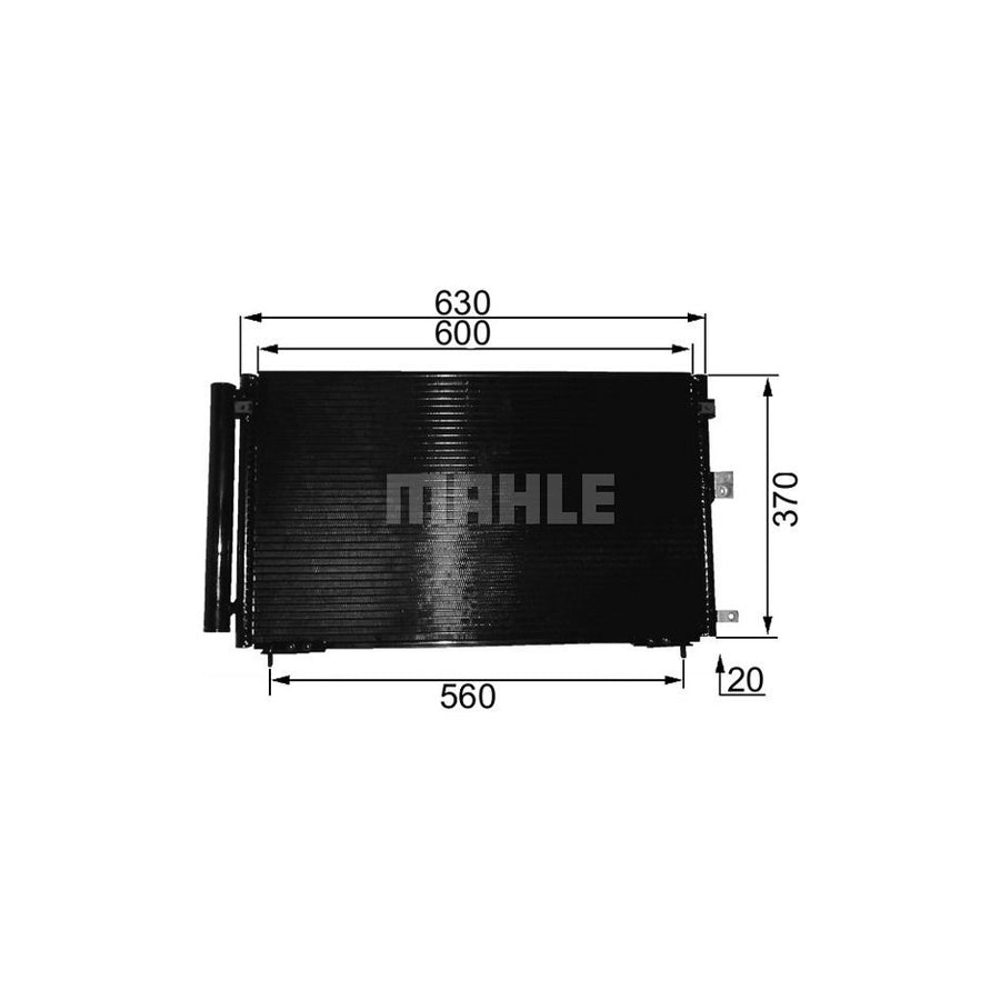 MAHLE ORIGINAL AC 229 000S Air conditioning condenser for LEXUS IS with dryer