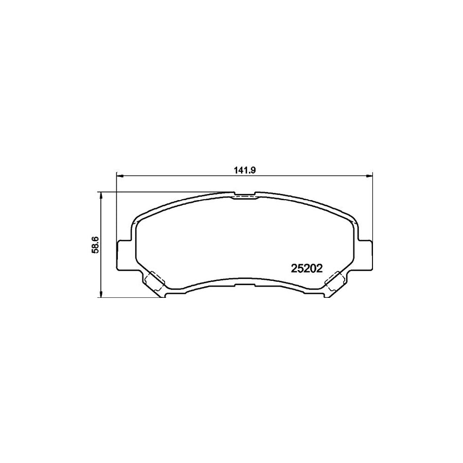 Hella 8DB 355 015 911 Brake Pad Set Incl Wear Warning Contact
