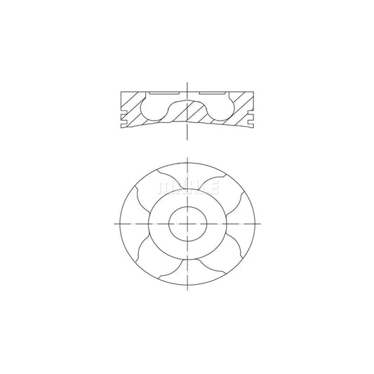 MAHLE ORIGINAL 012 30 01 Piston 79,25 mm, with piston ring carrier