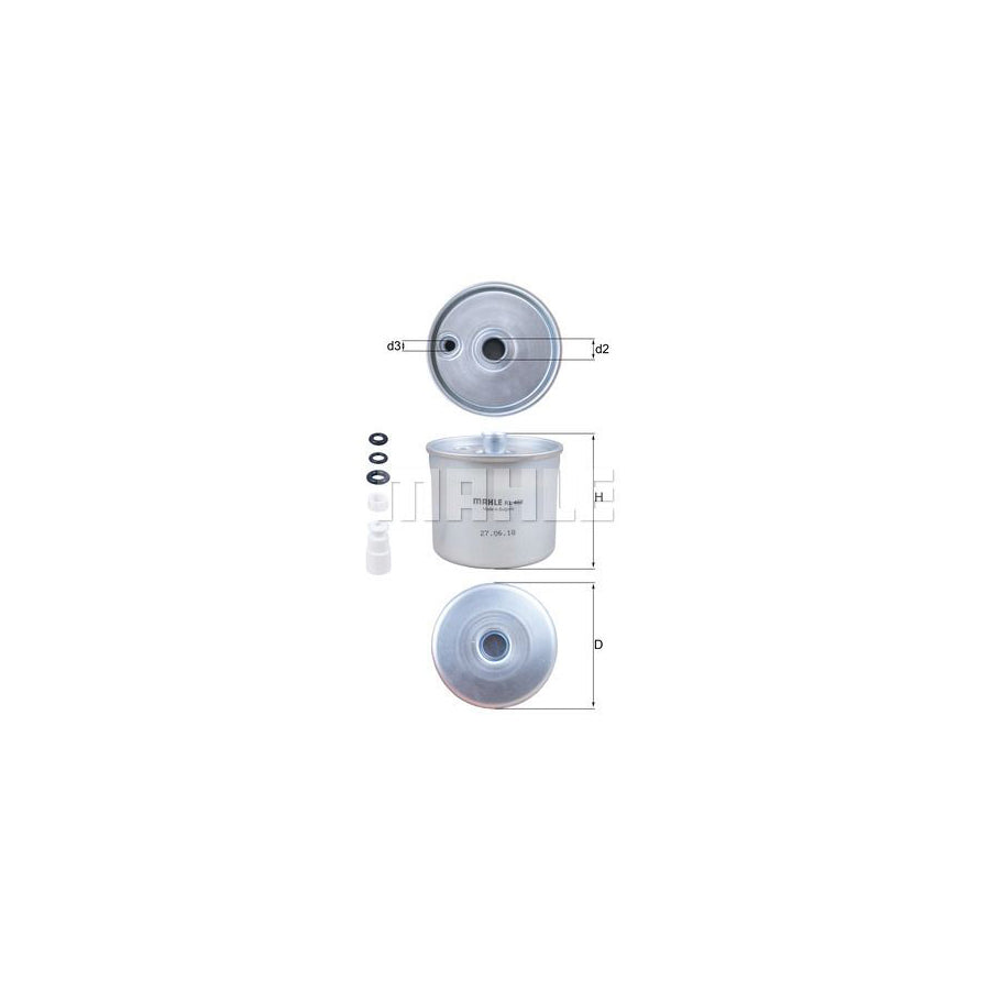 MAHLE ORIGINAL KL 468 Fuel filter for LAND ROVER FREELANDER In-Line Filter