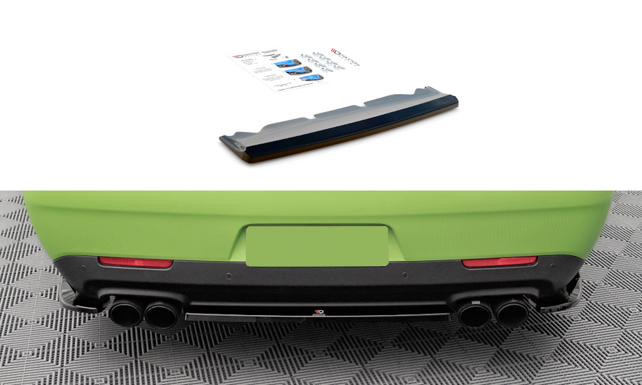 Maxton Design DO-CHL-3F-SRT-HC-RD1T Central Rear Splitter Dodge Challenger SRT Demon MK3 | Duco Car Parts UK Car Parts