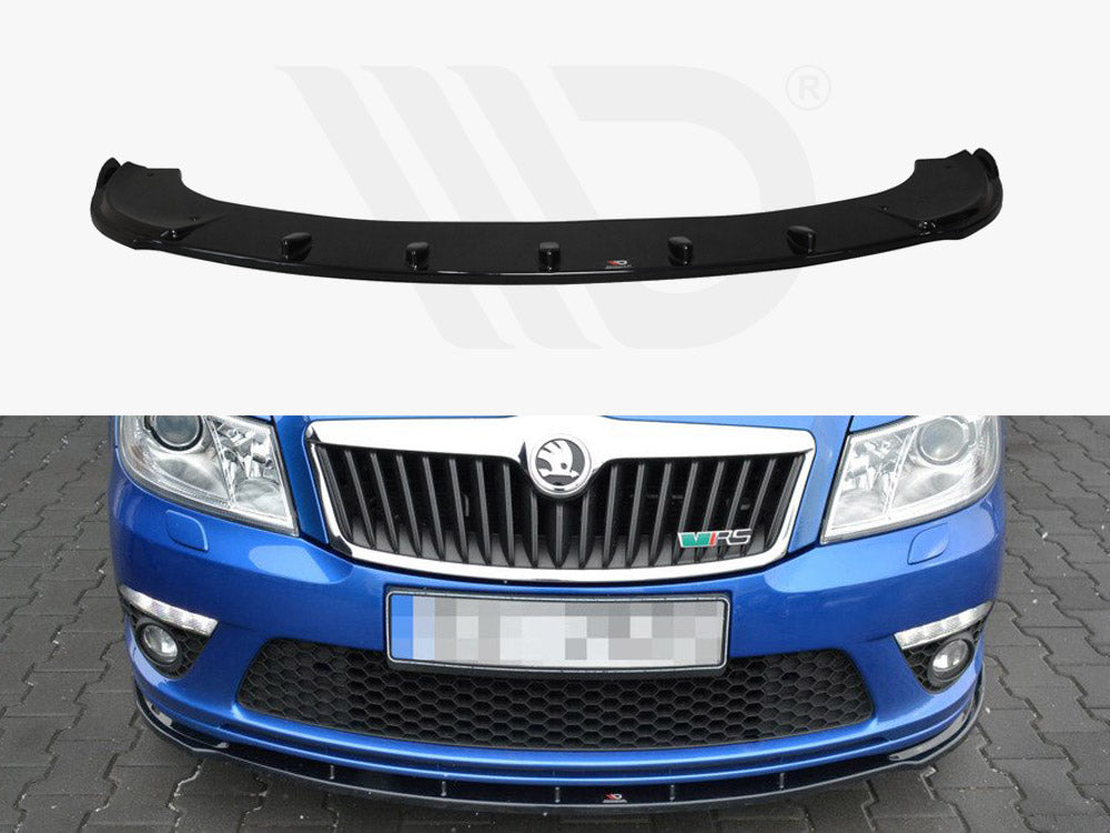 Maxton Design SK-OC-2F-RS-FD1T Front Splitter Skoda Octavia MK2 Vrs Facelift (2008-2013) | Duco Car Parts UK Car Parts