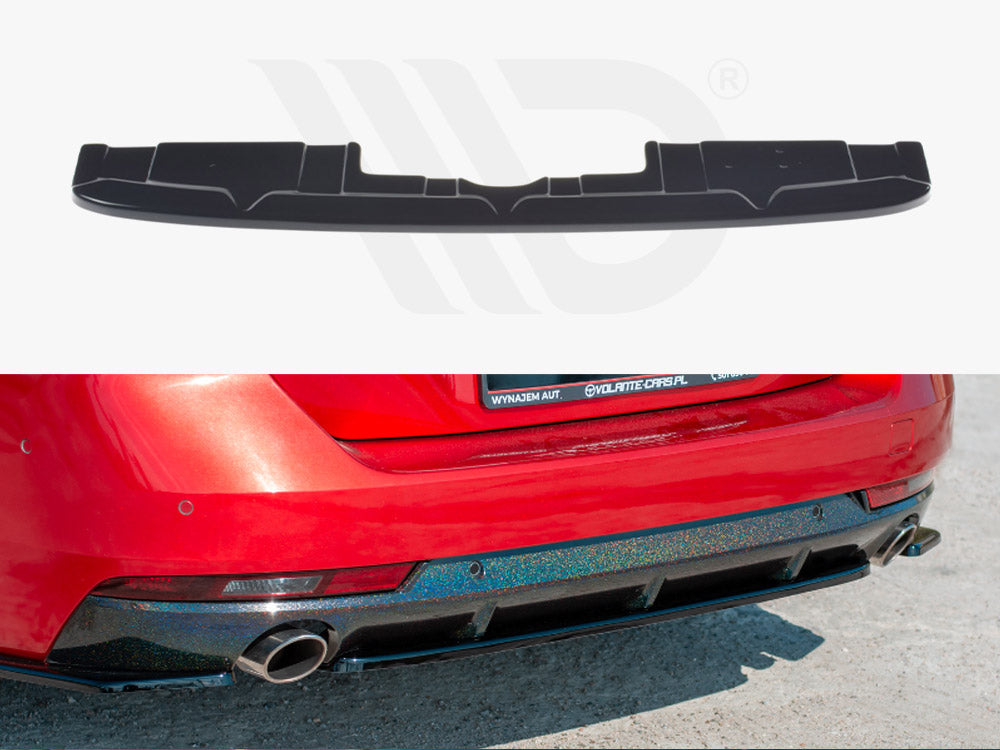 Maxton Design PE-508-2-GT-SW-RD1T Central Rear Splitter (without Vertical Bars) Peugeot 508 Sw MK2 | Duco Car Parts UK Car Parts