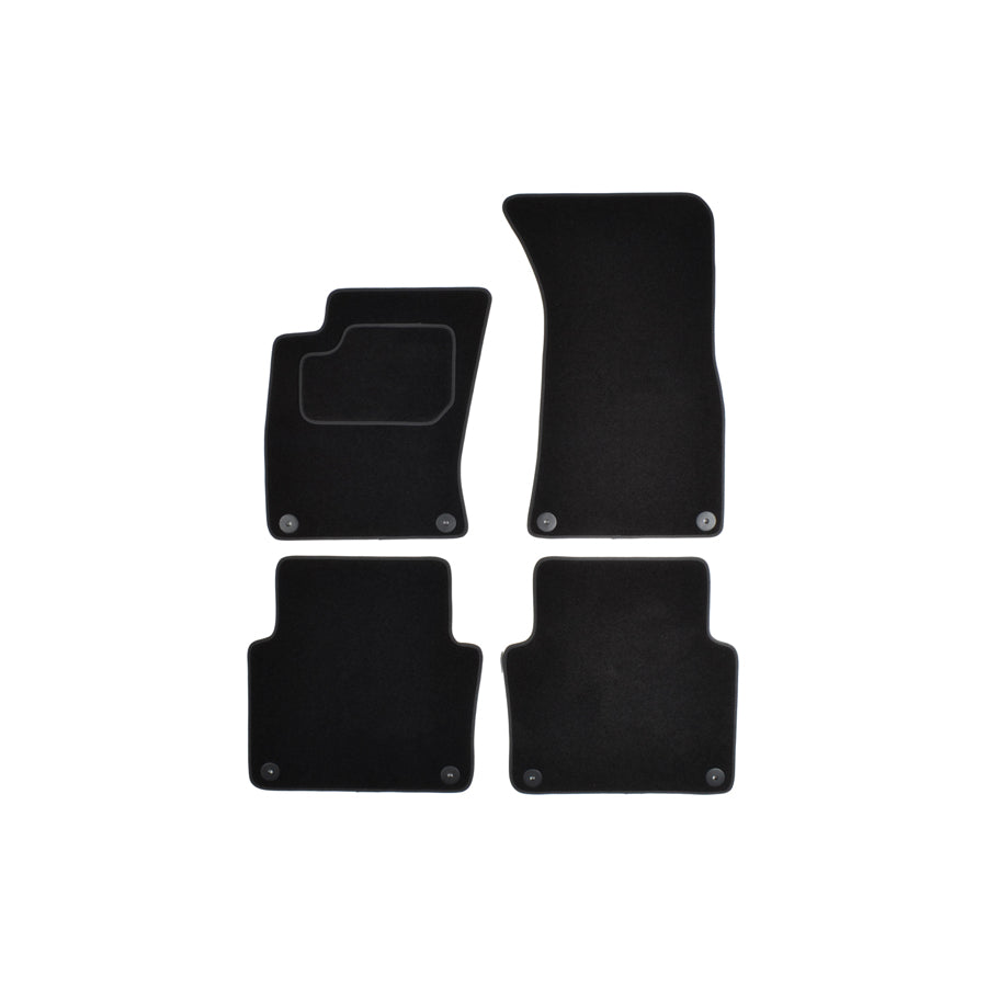 CUSTOPOL Tailored 122099 Floor mat set for AUDI A8 D3 (4E2, 4E8) Textile, Front and Rear, Quantity: 4, Black