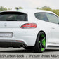 Rieger 00014118 VW 13 Scirocco R Rear Diffuser for Original Tailpipe Left & RIght -  Matte Black