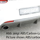 Rieger 00014118 VW 13 Scirocco R Rear Diffuser for Original Tailpipe Left & RIght -  Matte Black