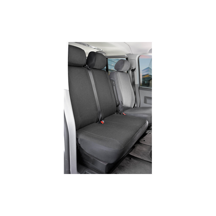 WALSER 10456 Car seat cover for VW TRANSPORTER Grey, Polyester, Rear