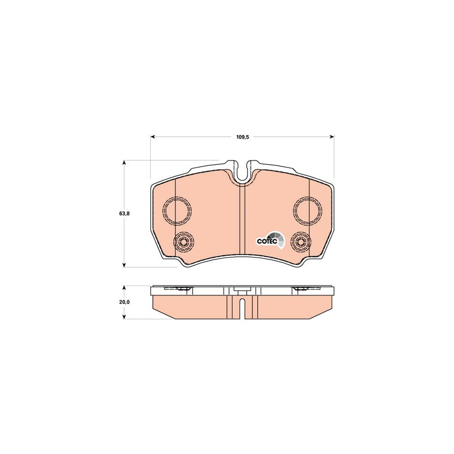 TRW Cotec Gdb1901 Brake Pad Set For Ford Transit Prepared For Wear Indicator With Brake Caliper Screws With Accessories